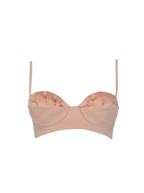 Reggiseno in crêpe leggero e raso Elisabetta Franchi | RG01562E2EA1